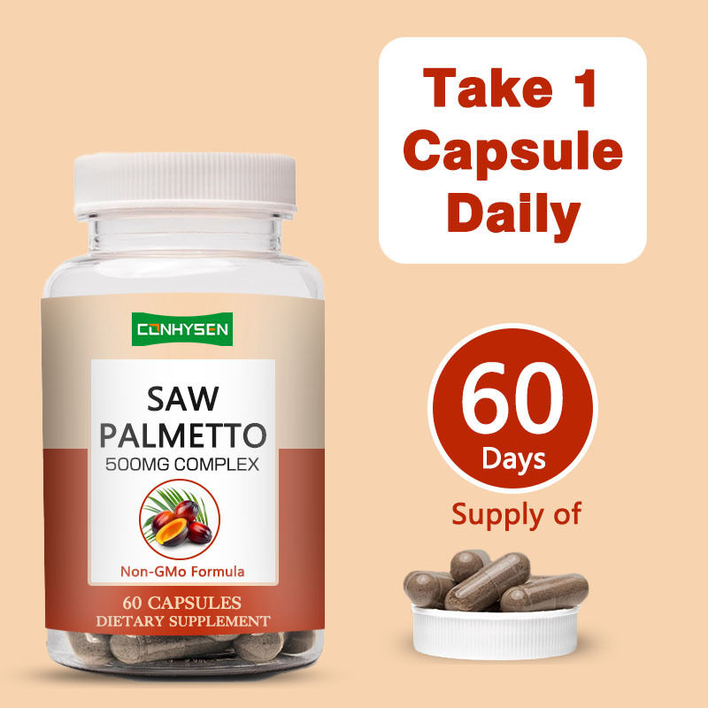 Не ГМО Капсулы Saw Palmetto 500 мг Комплексная поддержка Гормональный баланс Здоровье волос