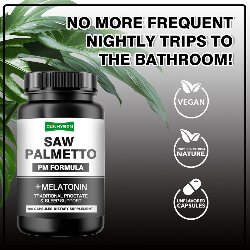 PM Формула для традиционной поддержки сна простаты Saw Palmetto капсулы с мелатонином