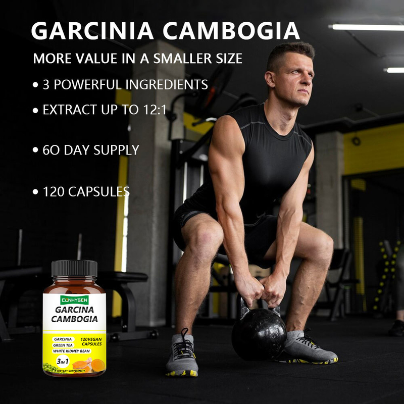 Заводская поставка капсул Garcinia Cambogia 3-в-1 премиум-ингредиенты увеличивают выработку энергии