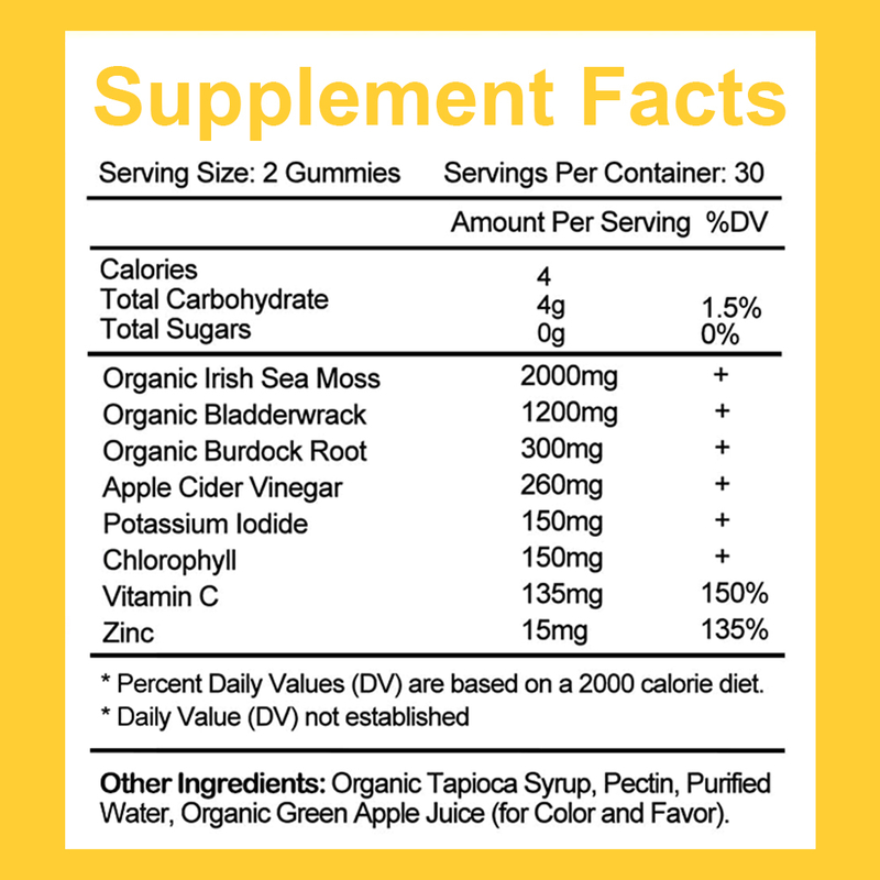 8-в-1 Желейные конфеты с морскими водорослями для иммунитета и поддержки щитовидной железы. Индивидуальное производство