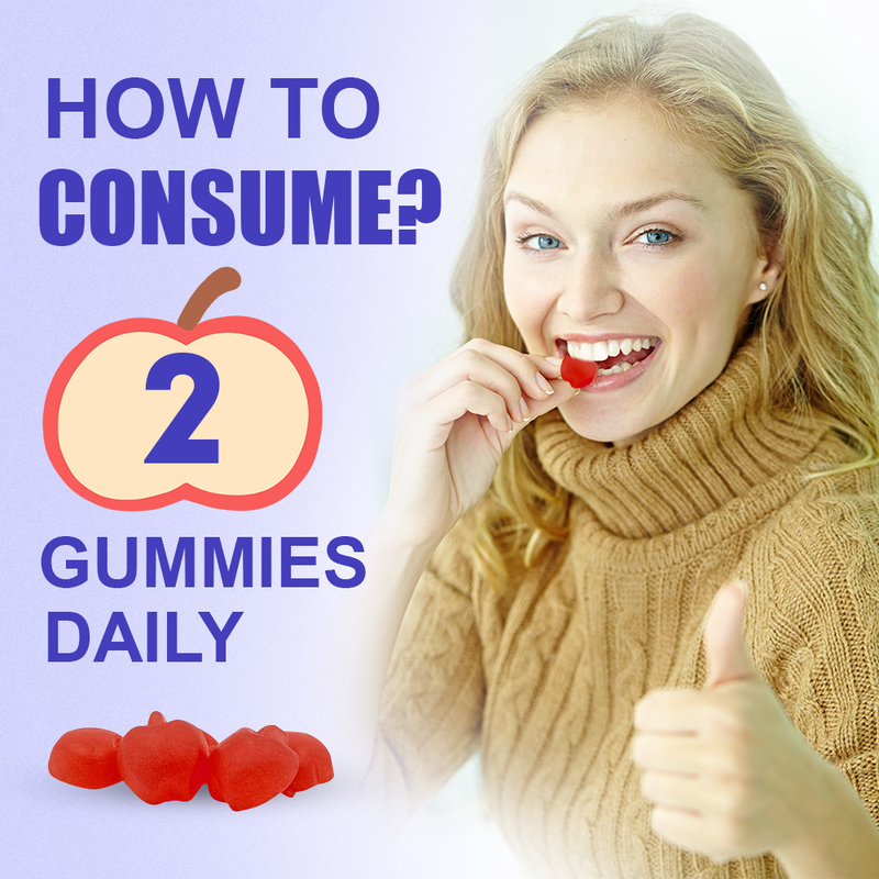 Фабрика Яблочный Вкус Желейные Конфеты с Яблочным Уксусом Способствуют Детоксикации, Брендированные по Заказу