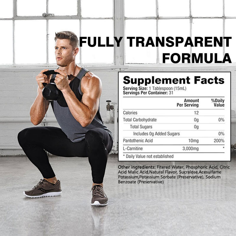 Оптовая настройка L-карнитин жидкие шоты способствуют метаболизму жиров и выработке энергии