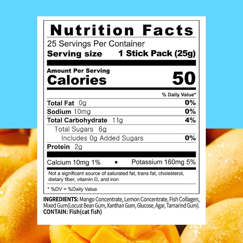 Коллаген-джеле с манго способствует здоровью суставов и костей