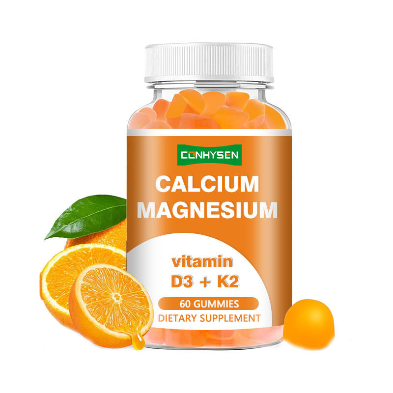 OEM Органические фруктовые жевательные конфеты без сахара для взрослых, мужчин и женщин, содержащие кальций, железо, цинк, селен, витамин D3 и K2