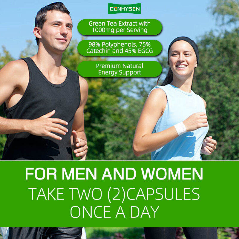 Капсулы с зеленым чаем для частных торговых марок, богатые EGCG, добавка для поддержки иммунитета, антиоксидант, для похудения, сжигатель жира