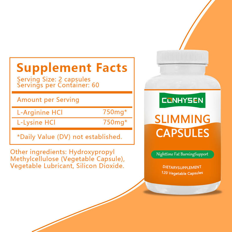 Заводская цена травяные добавки капсулы для похудения для поддержки уровня энергии с L-лизина гидрохлоридом капсулы для похудения