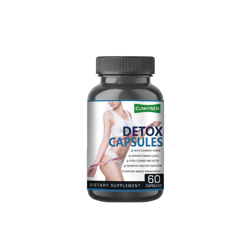 Частный маркированный запас Detox капсулы Растительные продукты для похудения, которые ускоряют метаболизм и поддерживают здоровье пищеварения для взрослых