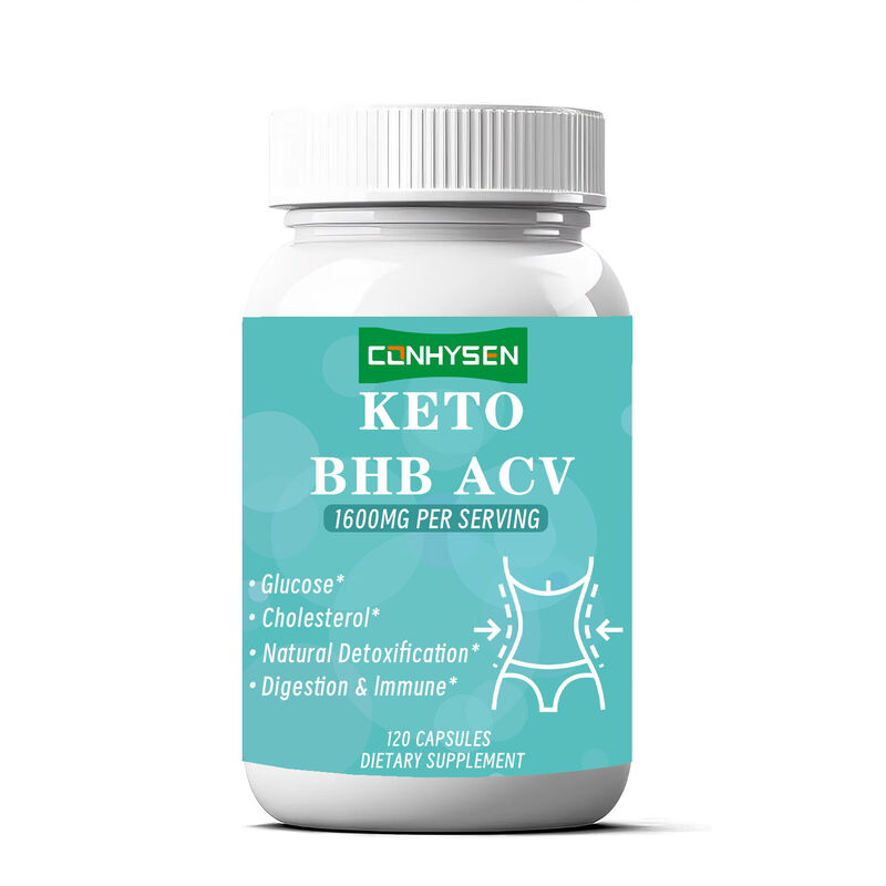 OEM Private Label Keto ACV BHB Капсулы для повышения метаболизма 1400 мг яблочного уксуса для контроля веса Пищевые клетчатки