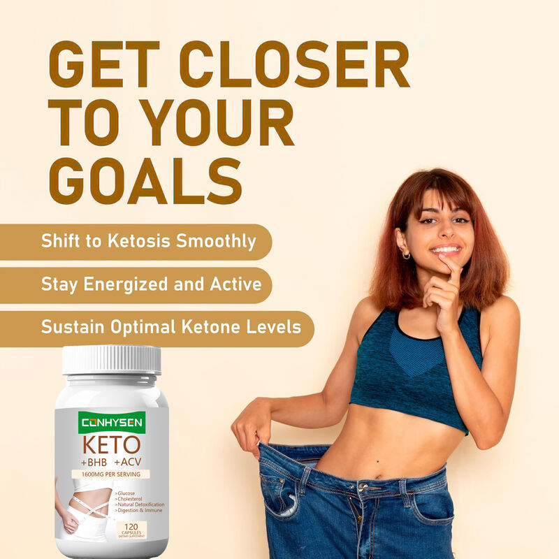 Капсулы Private Label Keto+ACV+BHB с BHB и яблочным уксусом для контроля веса, повышения энергии, концентрации и сжигания жира