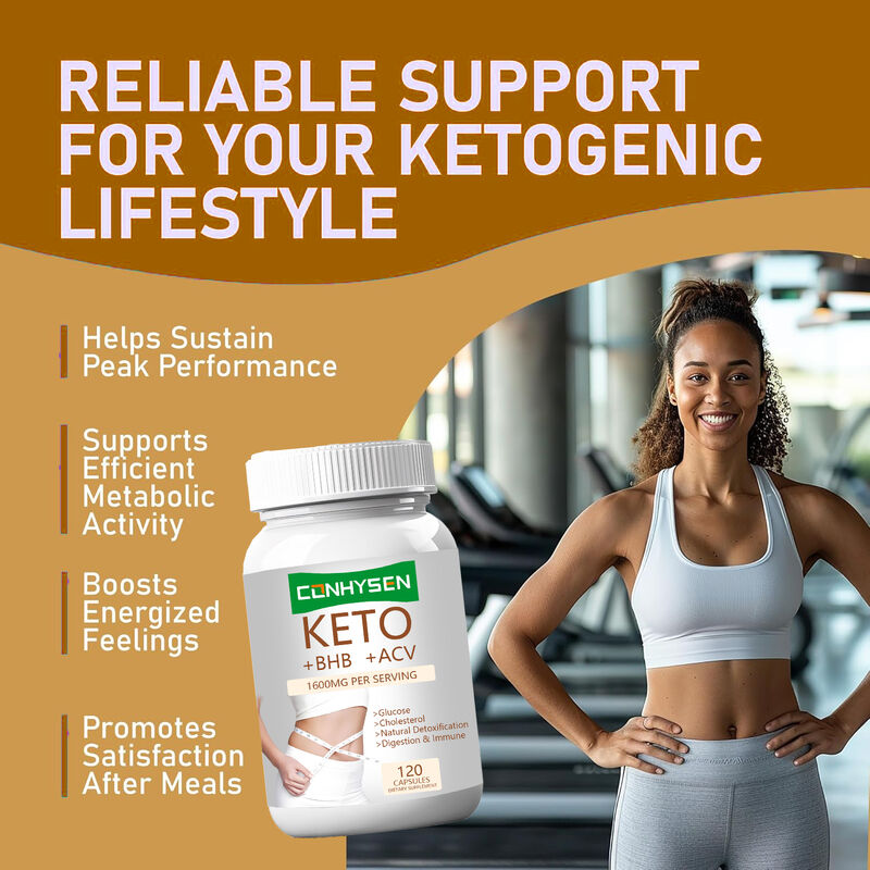 Капсулы Private Label Keto+ACV+BHB с BHB и яблочным уксусом для контроля веса, повышения энергии, концентрации и сжигания жира