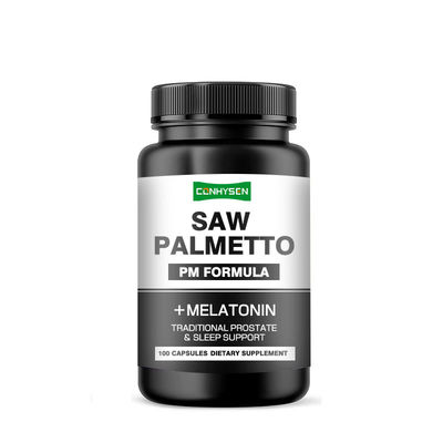 PM Формула для традиционной поддержки сна простаты Saw Palmetto капсулы с мелатонином