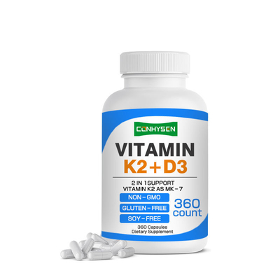 Капсулы витамина K2 D3 для индивидуальной настройки: капсулы 2-в-1 для поддержки здоровья сердца, костей и иммунитета