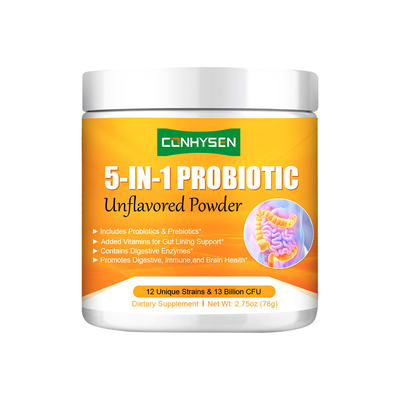 Поставщик пробиотического порошка 5-в-1 Probiotic без вкуса для здорового микробиома кишечника